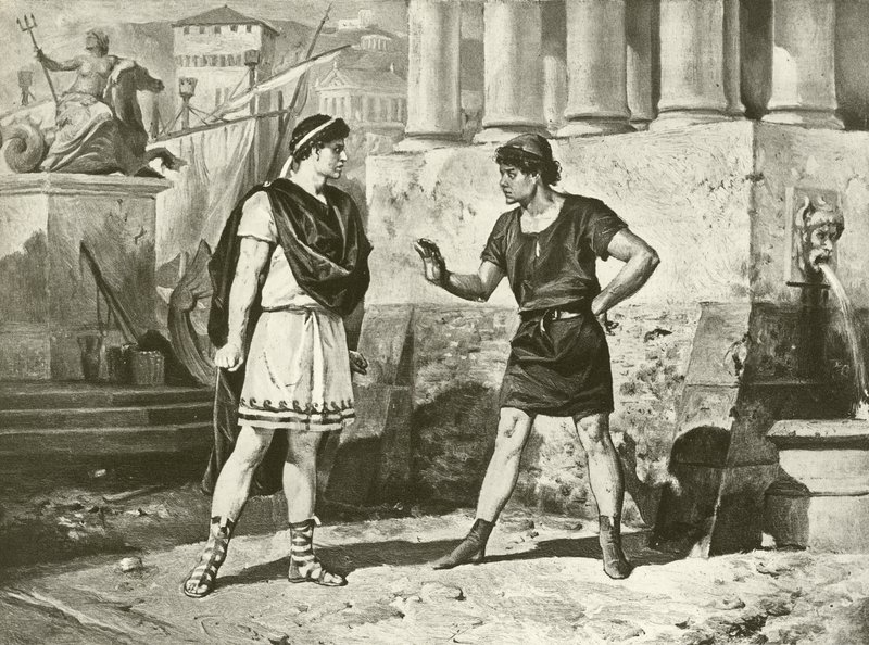Komedie omylů. Akt I, Scéna II (hlubotisk) od Felix Octavius Carr Darley