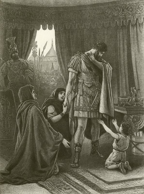 Coriolanus. Akt V, scéna III (hlubotisk) od Felix Octavius Carr Darley