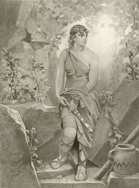 Cymbeline. Akt III, scéna VI (hlubotisk) od Felix Octavius Carr Darley