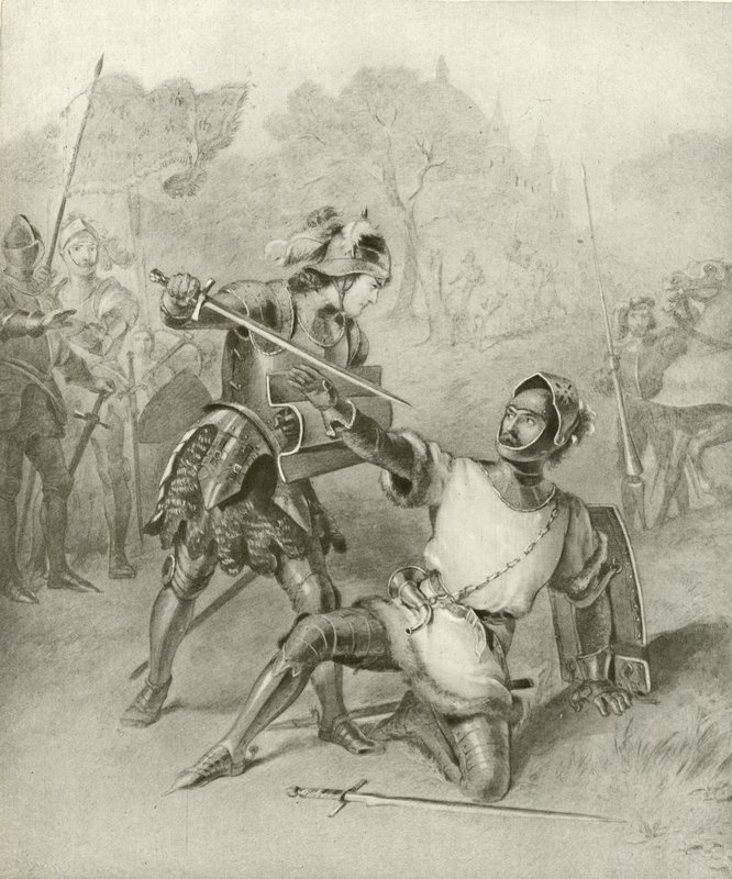 První část Krále Jindřicha VI. I. dějství, II. scéna (hlubotisk) od Felix Octavius Carr Darley