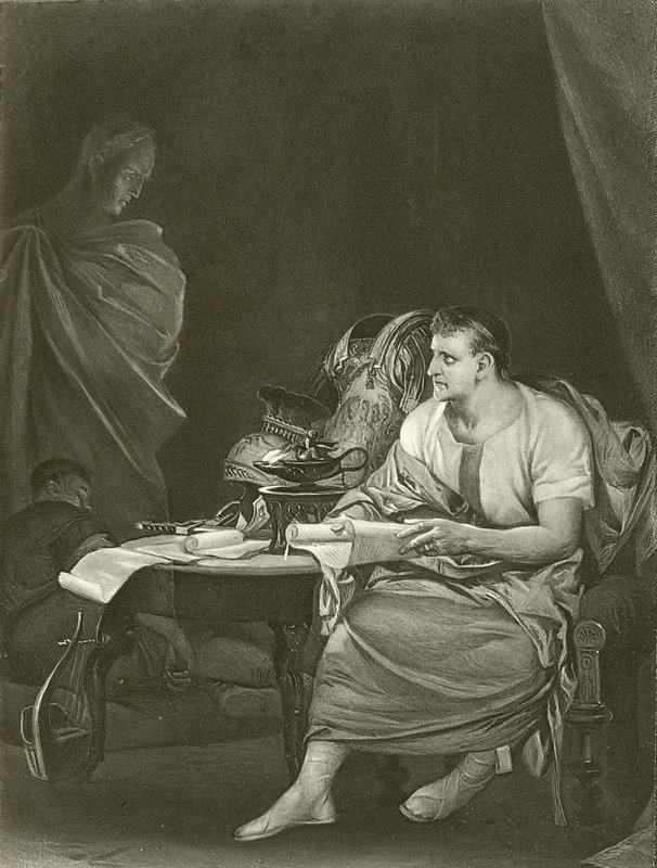 Julius Caesar. Akt IV, Scéna III (hlubotisk) od Felix Octavius Carr Darley