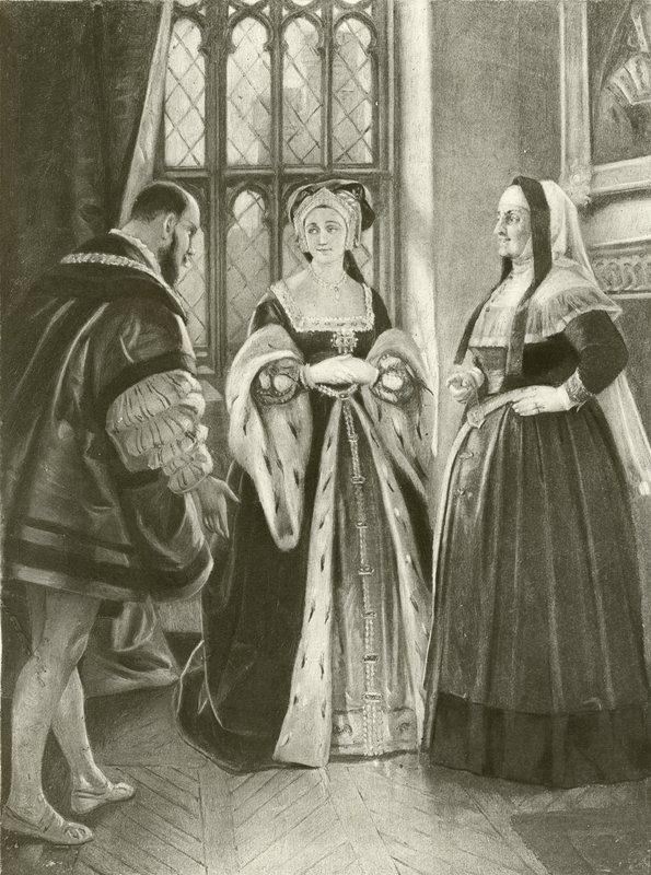 Král Jindřich VIII. Akt II, Scéna III (hlubotisk) od Felix Octavius Carr Darley