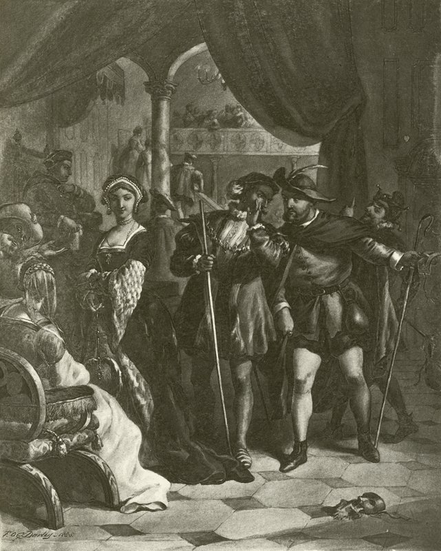 Král Jindřich VIII. I. dějství, IV. scéna (hlubotisk) od Felix Octavius Carr Darley