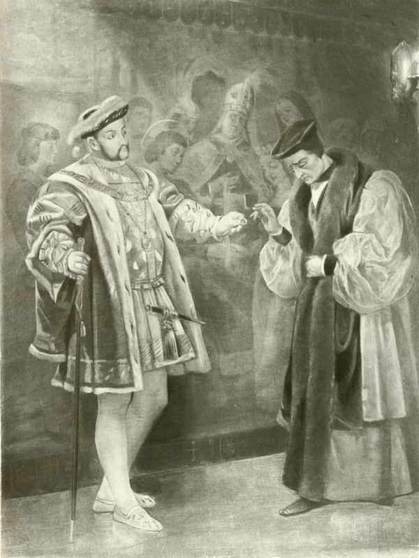 Král Jindřich VIII. V. dějství, scéna I (hlubotisk) od Felix Octavius Carr Darley