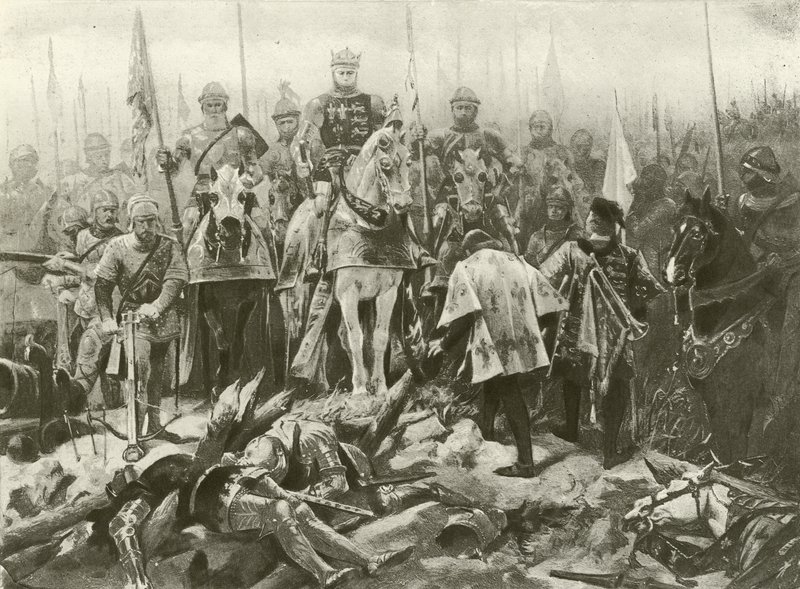 Král Jindřich V. IV. dějství, scéna VII (hlubotisk) od Felix Octavius Carr Darley