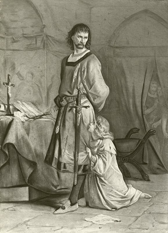 král Jan. Akt IV, scéna I (hlubotisk) od Felix Octavius Carr Darley