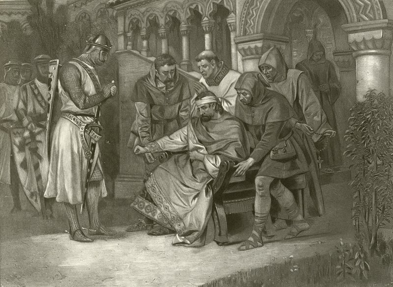 král Jan. Akt V, Scéna VII (hlubotisk) od Felix Octavius Carr Darley