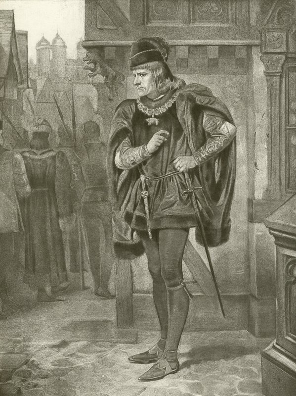 Král Richard III. Akt I, Scéna II (hlubotisk) od Felix Octavius Carr Darley
