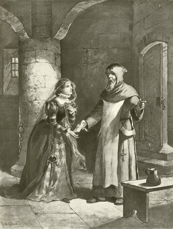 Měřit za měř. Akt IV, Scéna III (hlubotisk) od Felix Octavius Carr Darley