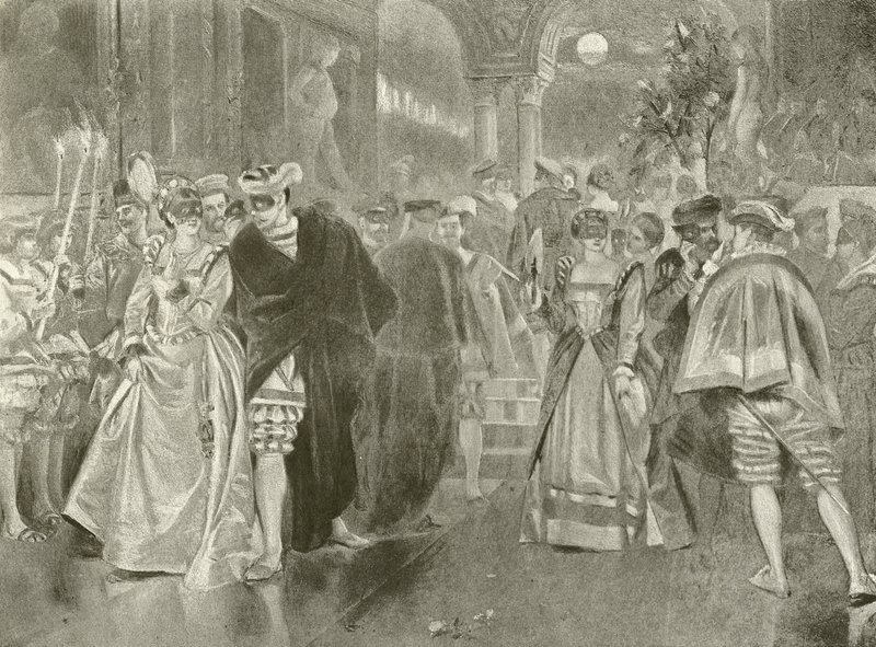 Mnoho povyku pro nic. II. dějství, I. scéna (hlubotisk) od Felix Octavius Carr Darley