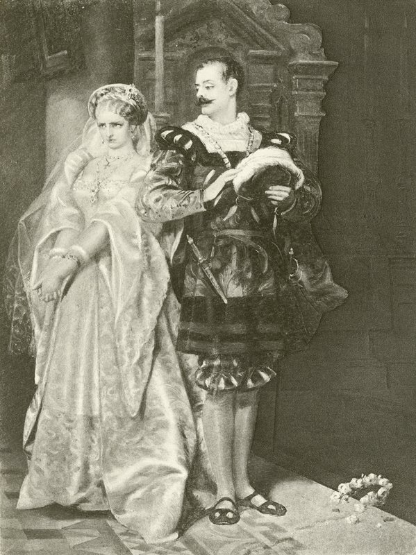 Mnoho povyku pro nic. IV. dějství – scéna I (hlubotisk) od Felix Octavius Carr Darley