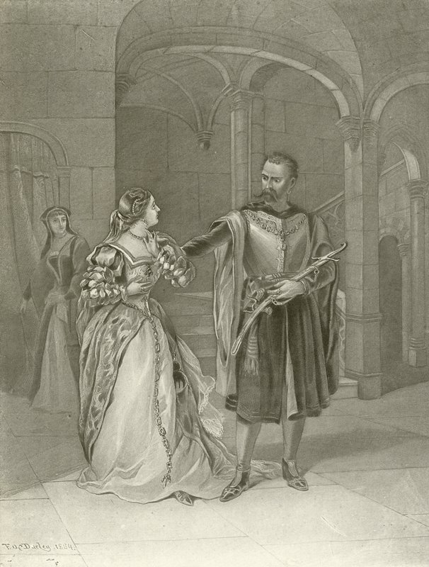 Othello. Akt IV, Scéna II (hlubotisk) od Felix Octavius Carr Darley