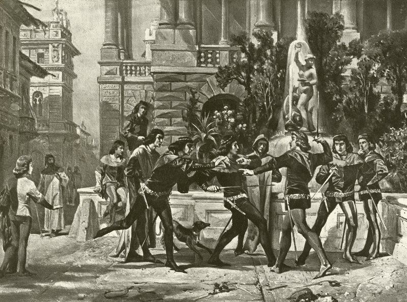 Romeo a Julie. III. dějství, I. scéna (hlubotisk) od Felix Octavius Carr Darley