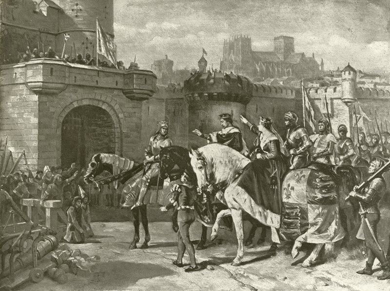 Třetí díl Jindřicha VI. Akt II, Scéna II (hlubotisk) od Felix Octavius Carr Darley
