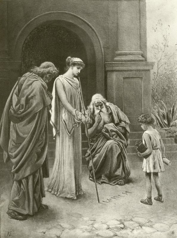 Titus Andronicus. IV. dějství – scéna I (hlubotisk) od Felix Octavius Carr Darley