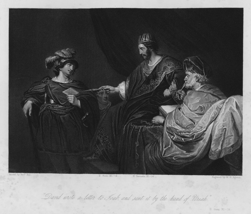 David dává Osudný dopis Uriášovi, II. Samuel XI od Ferdinand (after) Bol