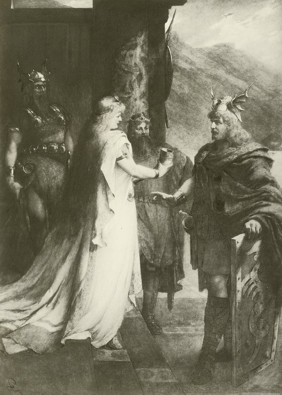 Gotterdammerung, dějství I (hlubotisk) od Ferdinand Leeke