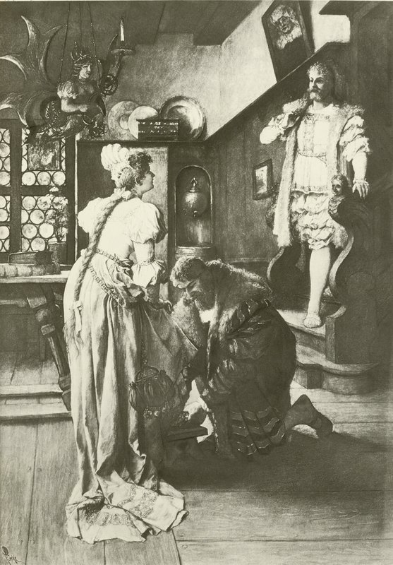 Mistři pěvci z Norimberku, dějství III, scéna iv (hlubotisk) od Ferdinand Leeke