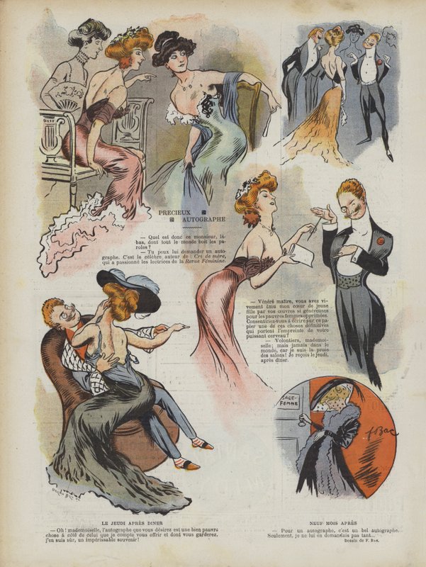 Ilustrace pro Le Rire (barevné lito) od Ferdinand Sigismund Bac