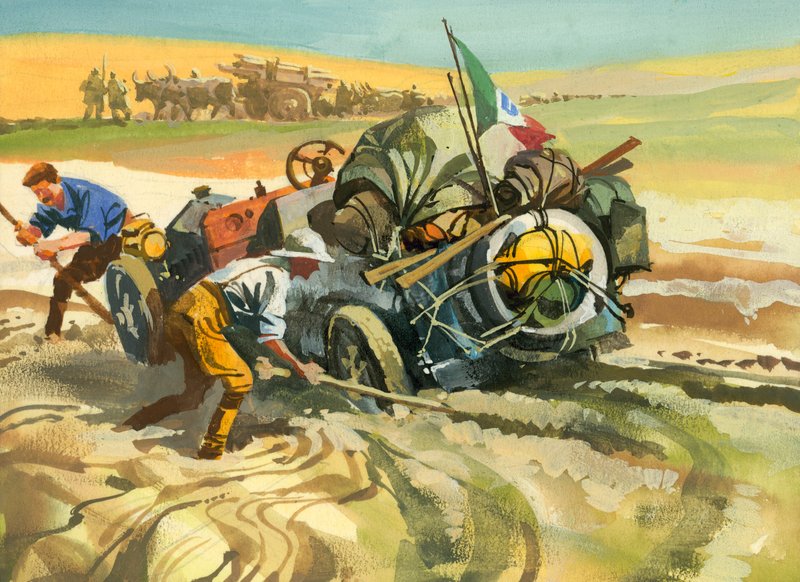 Motorový závod na deset tisíc mil (kvaš na papíře) od Ferdinando Tacconi