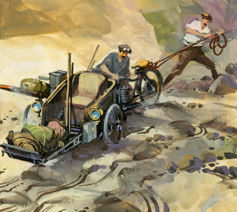 Motorový závod na deset tisíc mil (kvaš na papíře) od Ferdinando Tacconi