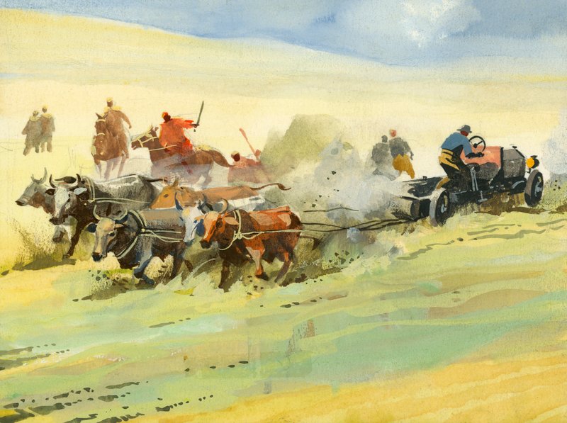 Motorový závod na deset tisíc mil (kvaš na papíře) od Ferdinando Tacconi