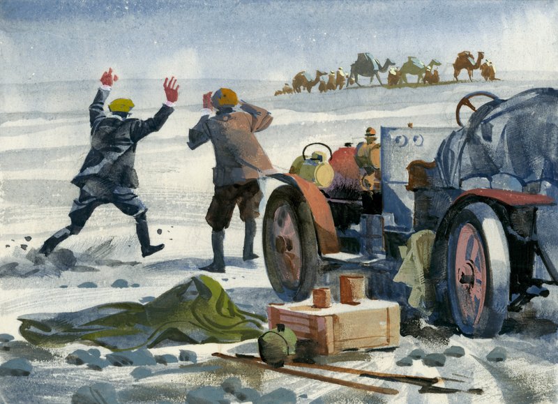 Motorový závod na deset tisíc mil (kvaš na papíře) od Ferdinando Tacconi