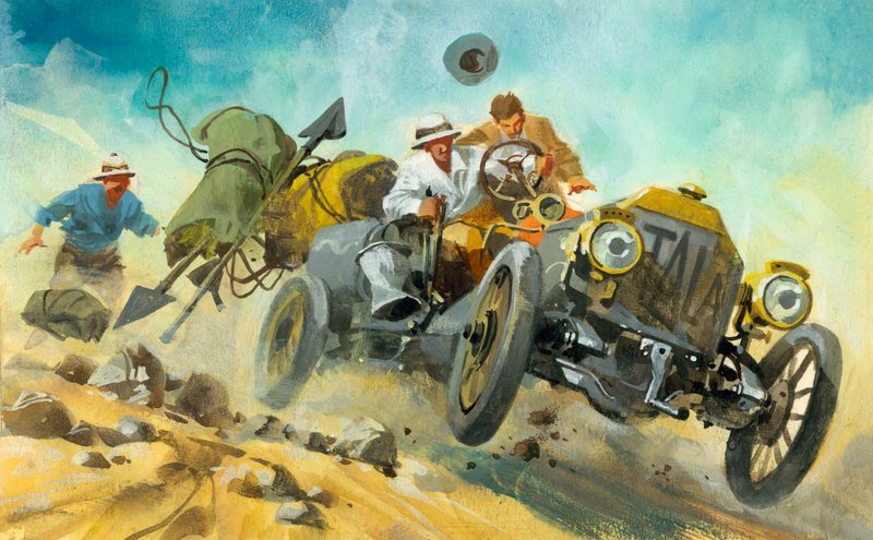 Motorový závod na deset tisíc mil (kvaš na papíře) od Ferdinando Tacconi