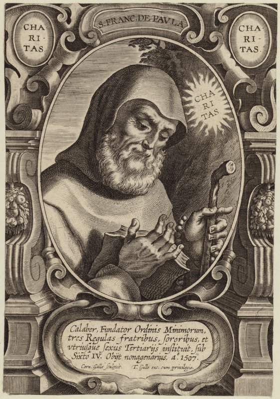Portrét svatého Františka z Paoly od Flemish School