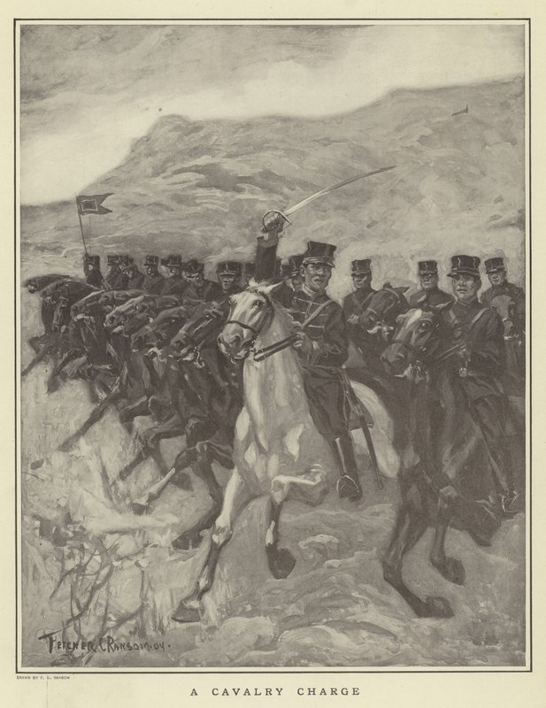 Útok kavalerie od Fletcher C. Ransom