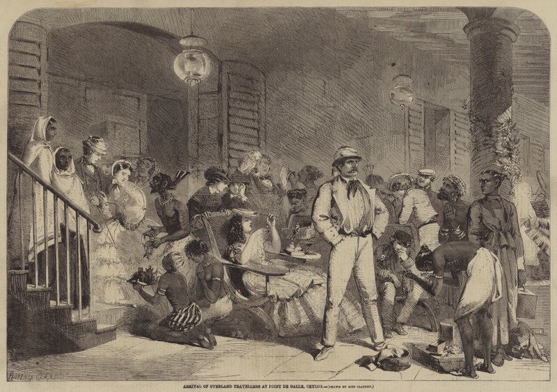 Příjezd Overland Travelers do Point de Galle, Ceylon od Florence Claxton