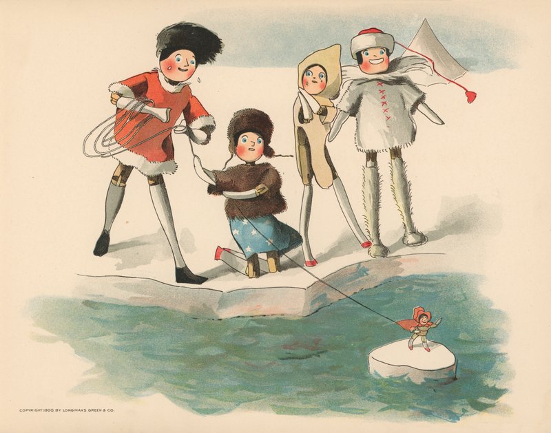 Ilustrace k filmu Golliwoggs Polární dobrodružství od Florence K. Upton