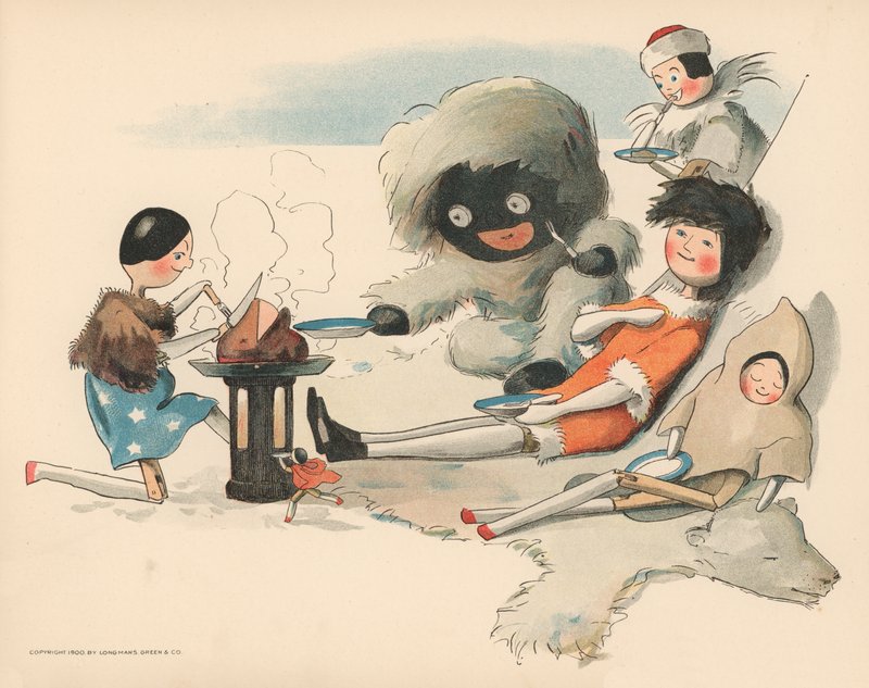 Ilustrace k filmu Golliwoggs Polární dobrodružství od Florence K. Upton