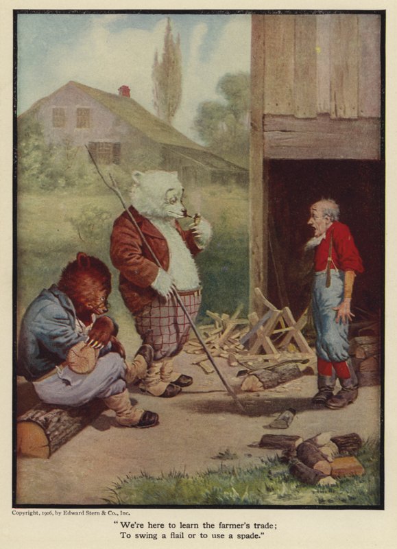 Byli jsme tu, abychom se naučili farmářskému řemeslu, máchat cepem nebo používat rýč. od Floyd V. Campbell