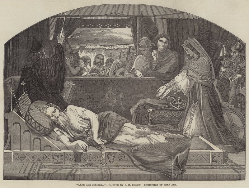 Lear a Cordelie od Ford Madox Brown