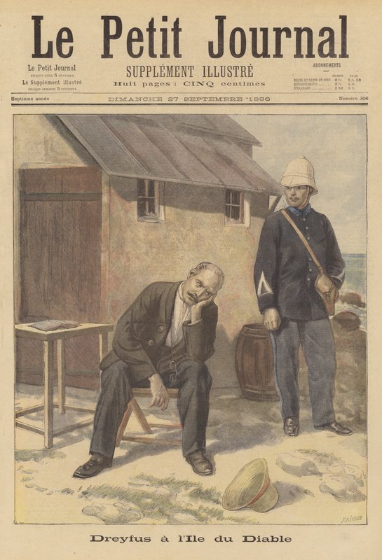 Alfred Dreyfus uvězněn na Devils Island od Fortune Louis Meaulle