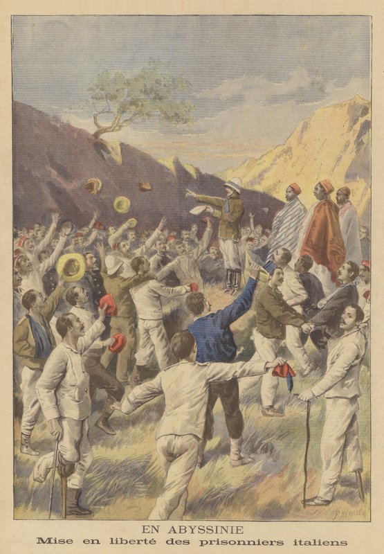Osvobození italských zajatců v Etiopii od Fortune Louis Meaulle