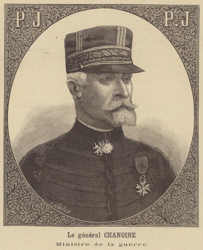 Generál Chanoine, francouzský ministr války od Fortune Louis Meaulle