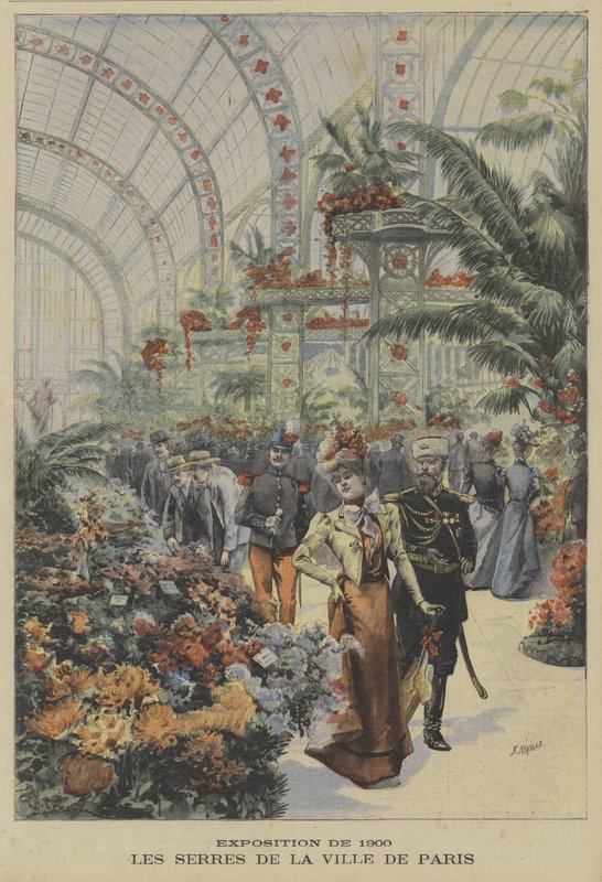 Skleníky města Paříže, Universální výstava, 1900 od Fortune Louis Meaulle