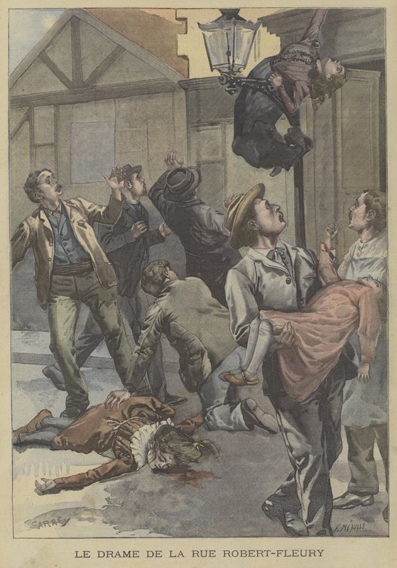 Vražda a sebevražda na Rue Robert-Fleury, Paříž od Fortune Louis Meaulle