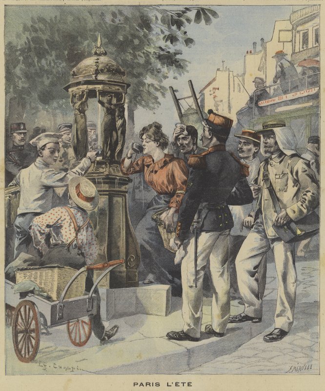 Paříž v létě od Fortune Louis Meaulle