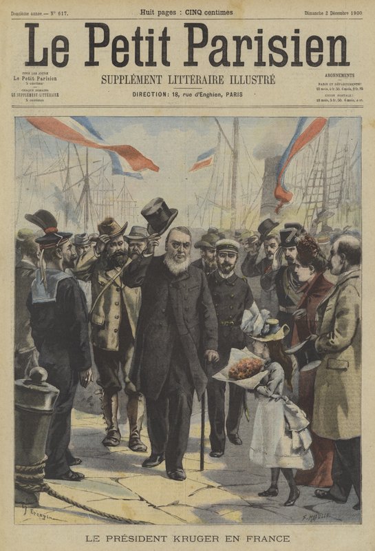 Paul Kruger, bývalý prezident Transvaalu, přijíždějící do Francie od Fortune Louis Meaulle