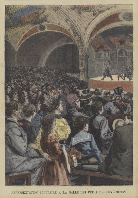Populární představení ve Festivalovém sále Exposition Universelle 1900, Paříž od Fortune Louis Meaulle