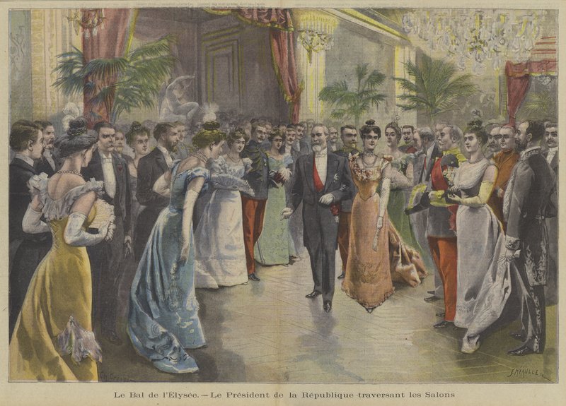 Francouzský prezident Loubet na plese v Elysejském paláci v Paříži od Fortune Louis Meaulle