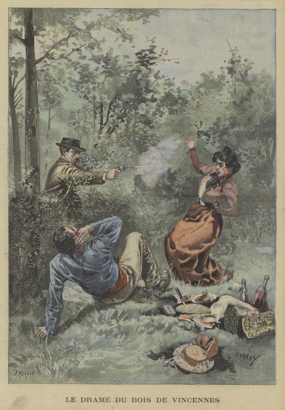 Natáčení v Bois de Vincennes v Paříži od Fortune Louis Meaulle