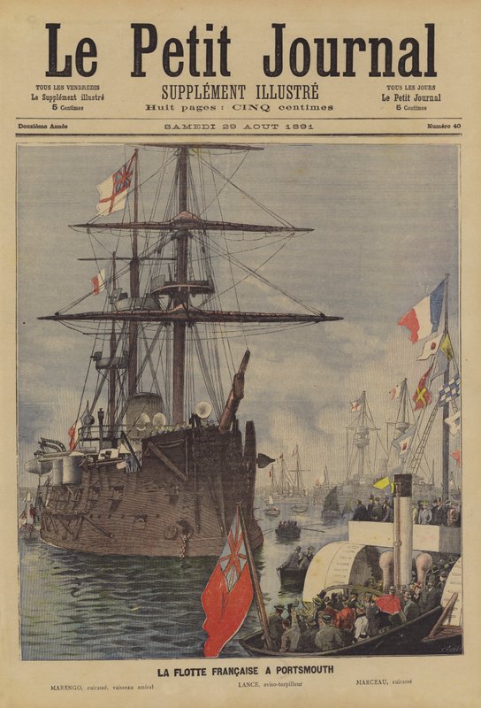 Francouzská flotila v Portsmouthu od Fortune Louis Meaulle
