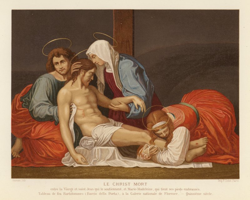 Sestavení Ježíše Krista z kříže (chromolitho) od Fra Bartolommeo