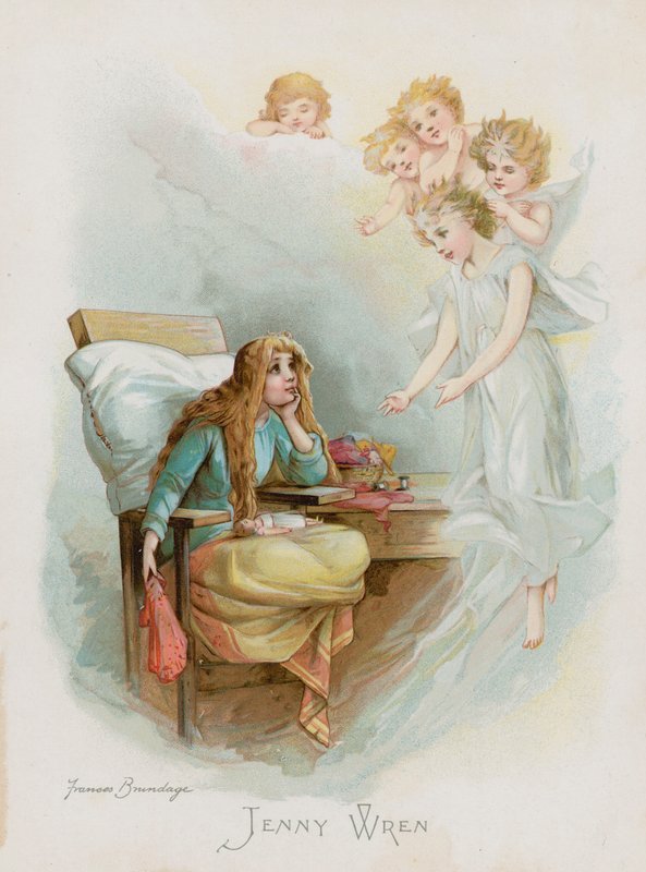 Jenny Wren (chromolitho) od Frances Brundage