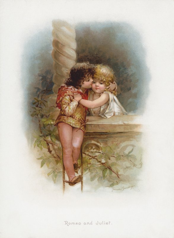 Romeo a Julie (chromolitho) od Frances Brundage
