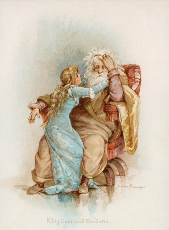 Shakespearův král Lear a Cordelie od Frances Brundage